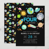 Buitenruimte Bereik VIER de sterren 4e verjaardag Kaart (Voorkant / Achterkant)