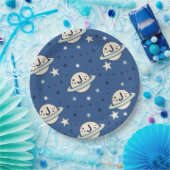 Buitenruimte Buiten deze Wereld 1e Verjaardag Papieren Bordje (Feest)