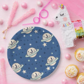 Buitenruimte Buiten deze Wereld 1e Verjaardag Papieren Bordje (Feest)