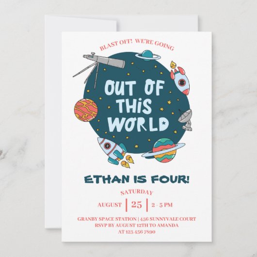 Buitenruimte Buitengewone Verjaardagsfeestje Kaart (Voorkant)