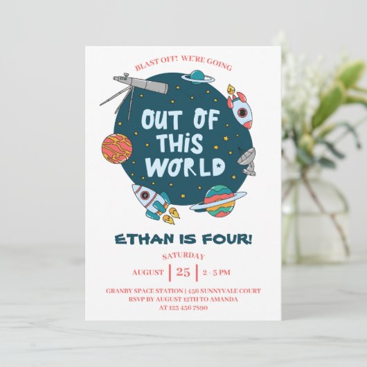 Buitenruimte Buitengewone Verjaardagsfeestje Kaart (Staand voorkant)