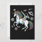 Buitenruimte Cosmonaut Fantasy Animal Unicorn Gift Save The Date (Voorkant)