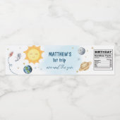 Buitenruimte eerste greep rond het etiket op de zo (Enkel label)