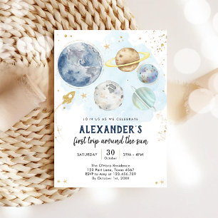 Buitenruimte Eerste Reis Rond de Zon 1e Verjaardag Kaart