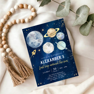 Buitenruimte Eerste Reis Rond de Zon 1e Verjaardag Kaart