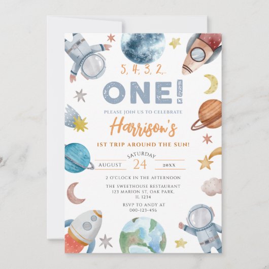 Buitenruimte eerste reis rond de zondag kaart (Voorkant)