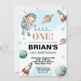 Buitenruimte eerste verjaardag kaart