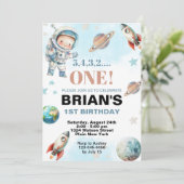 Buitenruimte eerste verjaardag kaart (Staand voorkant)