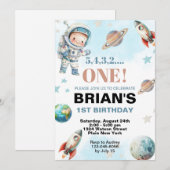 Buitenruimte eerste verjaardag kaart (Voorkant / Achterkant)