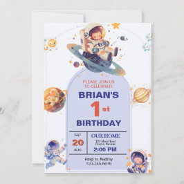 Buitenruimte eerste verjaardag kaart