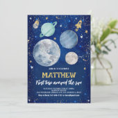 Buitenruimte eerste verjaardag kaart (Staand voorkant)