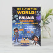 Buitenruimte eerste verjaardag kaart (Staand voorkant)