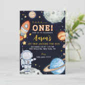 Buitenruimte eerste verjaardag kaart (Staand voorkant)