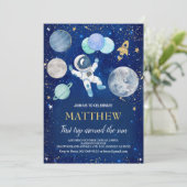 Buitenruimte eerste verjaardag kaart (Staand voorkant)