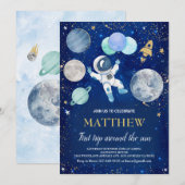 Buitenruimte eerste verjaardag kaart (Voorkant / Achterkant)