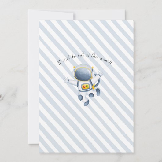 Buitenruimte Eerste verjaardag Uitnodiging Galaxyr (Achterkant)