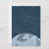 Buitenruimte en astronaut 1e verjaardag foto kaart (Achterkant)