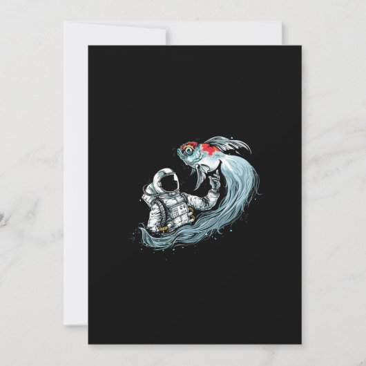 Buitenruimte en astronaut met hand getrokken goude save the date (Voorkant)