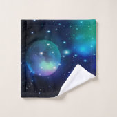 Buitenruimte en sterren bad handdoek (Wasdoekje)