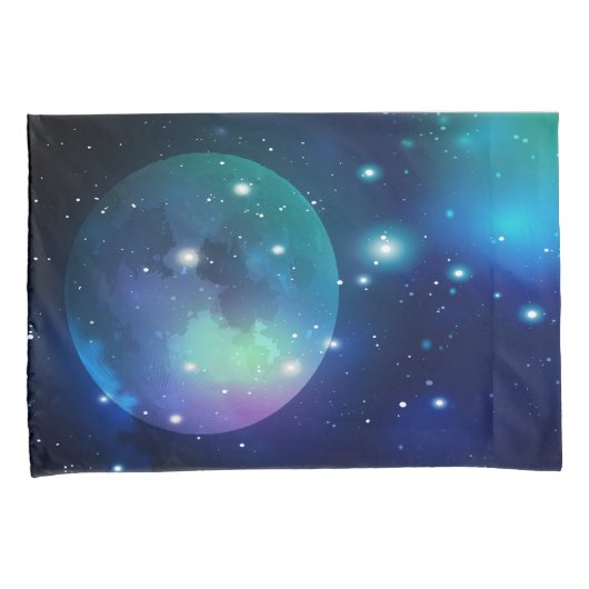 Buitenruimte en sterren kussensloop (Voorkant-Rechts)