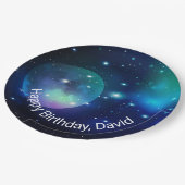 Buitenruimte en sterretjes papieren bordje (Gekanteld)