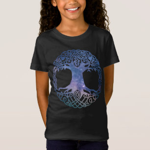 Buitenruimte Galaxy Keltische Boom van het Leven T-shirt