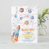 Buitenruimte Galaxy Planeten Zonnestelsel Verjaard Kaart (Staand voorkant)