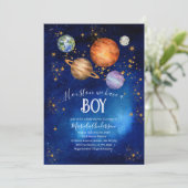 Buitenruimte Galaxy Sterrenstelsel baby shower wat Kaart (Staand voorkant)