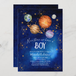 Buitenruimte Galaxy Sterrenstelsel baby shower wat Kaart