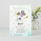 Buitenruimte Galaxy Sterrenstelsel baby shower wat Kaart (Staand voorkant)