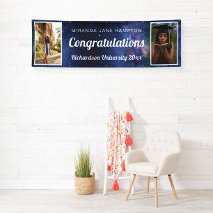 Buitenruimte gefeliciteerd Afstuderen Foto Spandoek