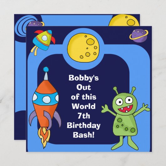 Buitenruimte Gepersonaliseerd Verjaardagsuitnodigi Kaart (Voorkant / Achterkant)