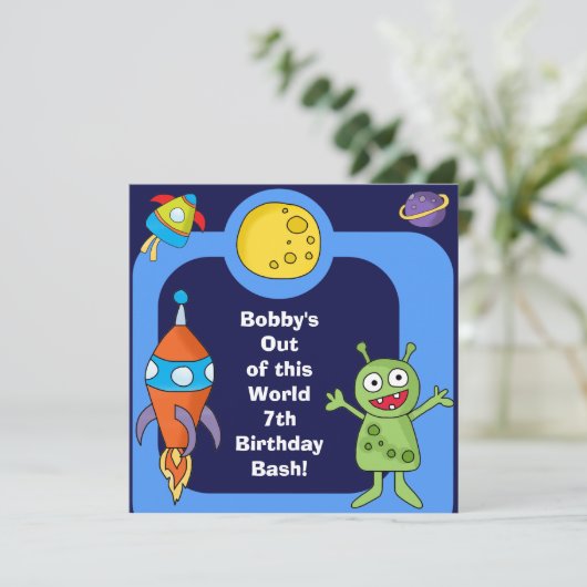 Buitenruimte Gepersonaliseerd Verjaardagsuitnodigi Kaart (Staand voorkant)