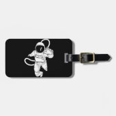 buitenruimte grappige astronaut bagagelabel (Voorkant horizontaal)