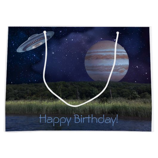 Buitenruimte Happy Birthday Groot Cadeauzakje (Voorkant)