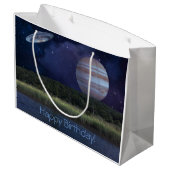 Buitenruimte Happy Birthday Groot Cadeauzakje (Achterkant Gekanteld)