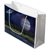 Buitenruimte Happy Birthday Groot Cadeauzakje (Voorkant Gekanteld)