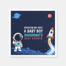 Buitenruimte Houston Jongen Baby Shower Papier