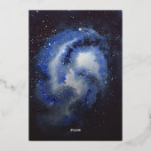 Buitenruimte Houston We hebben een Baby shower van Folie Uitnodiging (Achterkant)