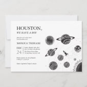 Buitenruimte Houston We hebben een Baby shower van Kaart (Voorkant)