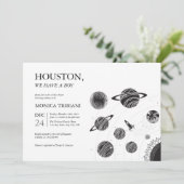 Buitenruimte Houston We hebben een Baby shower van Kaart (Staand voorkant)