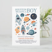 Buitenruimte Houston We hebben een Baby shower van Kaart (Staand voorkant)