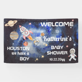 Buitenruimte Houston We hebben een Baby shower van Spandoek