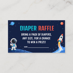 Buitenruimte Jongens Baby Shower Luier Raffle Informatiekaartje