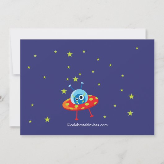 Buitenruimte Kinderen Verjaardag Uitnodiging (Achterkant)