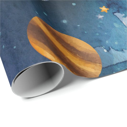 Buitenruimte Kinderen Verjaardag Waterverf Cadeaupapier (Rol Hoek)