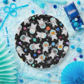 Buitenruimte Kittens Kat Astronaut Leuke Verjaarda Papieren Bordje (Feest)