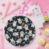 Buitenruimte Kittens Kat Astronaut Leuke Verjaarda Papieren Bordje (Feest)