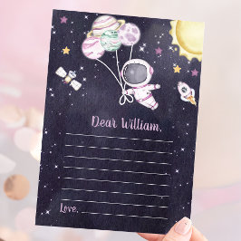 Buitenruimte Meisje Baby shower Galaxy Baby Kaart