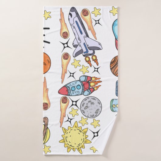 Buitenruimte: met de hand getekende  doedels badhanddoek (Badhanddoek)